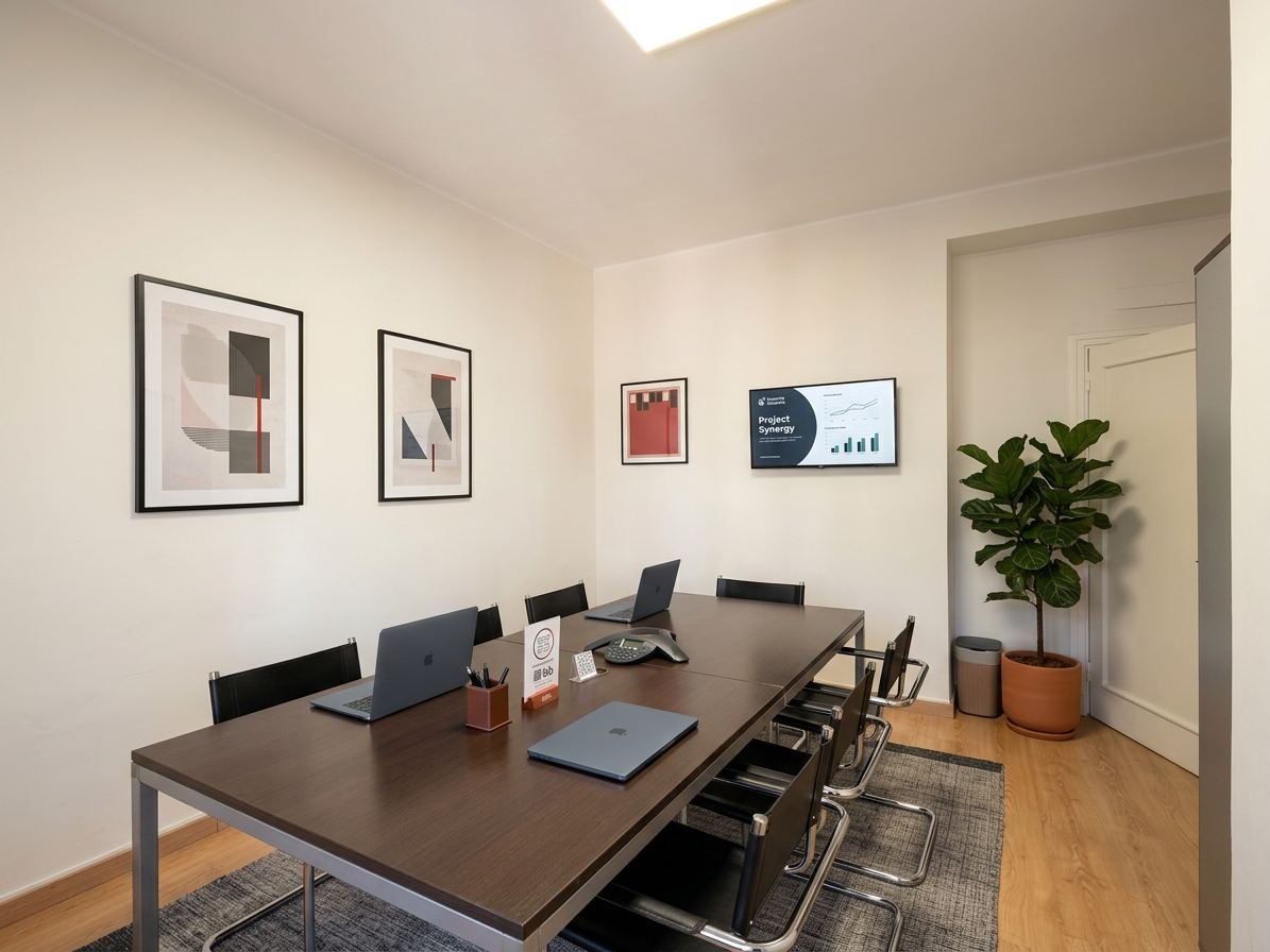 Sala de reuniones de la oficina de B2B Recursos Humanos en Málaga